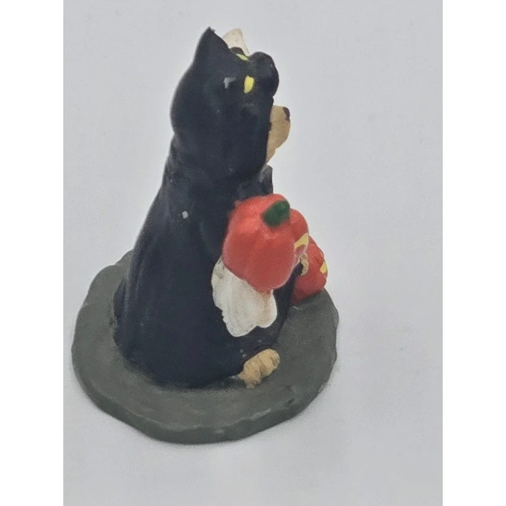Vintage Russ Berrie Halloween Beary Scary Treaters Black Cat Ghost Pumpkin 1990s